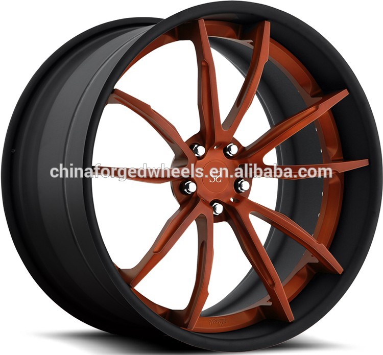 For Nissan GTR 5x114.3 Best Price 22 Rims Gloss Black Machined Customized 2-piece Forged Alloy Wheels