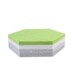 Colorful Hexagon Design Polyester Fiber Acoustic Board For Wall Decoration