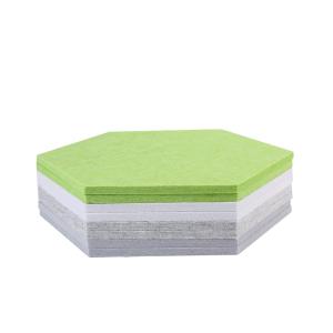 China Colorful Hexagon Design Polyester Fiber Acoustic Board For Wall Decoration wholesale