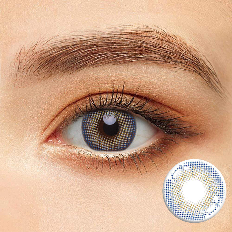 KSSEYE Sparkle Natural Blue Contact Lenses Real Colored Contacts 14.2mm