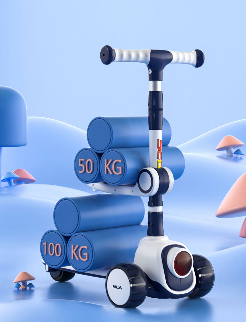 Scooter for Kids Ages 3-12 Foldable Height 4 Adjustable Collapsible Kick Scooter Max Load 200 LBS