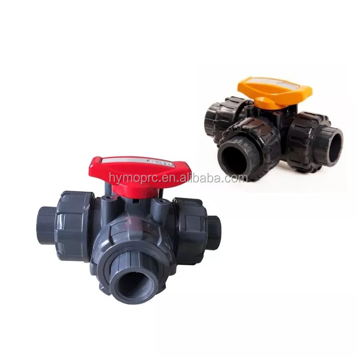 ISO Thickness PP Ball Valve Manufactured to ASTM DIN Standard 3-Way for Valves Category
