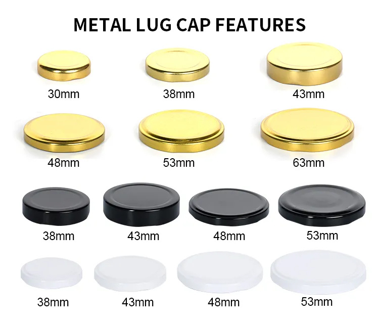 Wholesale 63mm 72mm 82mm Good Airtight Tinplate Food Storage Jar Iron Lids for Glass Storage Jar