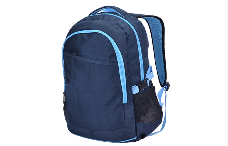 Polyester Children School Bag , Cute Style Blue / Black School Book Bags