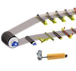 Mine Unpowered Brush Conveyor Brush Cleaner