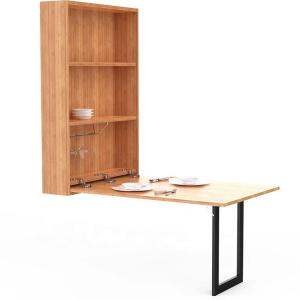 China Wall Mounted Solid Wood Bamboo Storage Cabinet Kitchen Collapsible for Cutlery wholesale