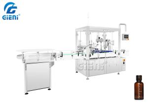 China Automatic 10ml Glass Bottle Hair Oil Filling Machines With 4 Nozzles wholesale
