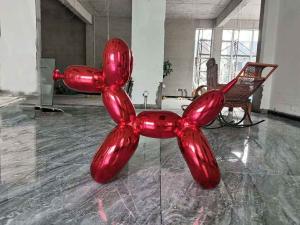 China Custom Modern Animal Stainless Steel 1.2m Bubble Dog Sculpture wholesale