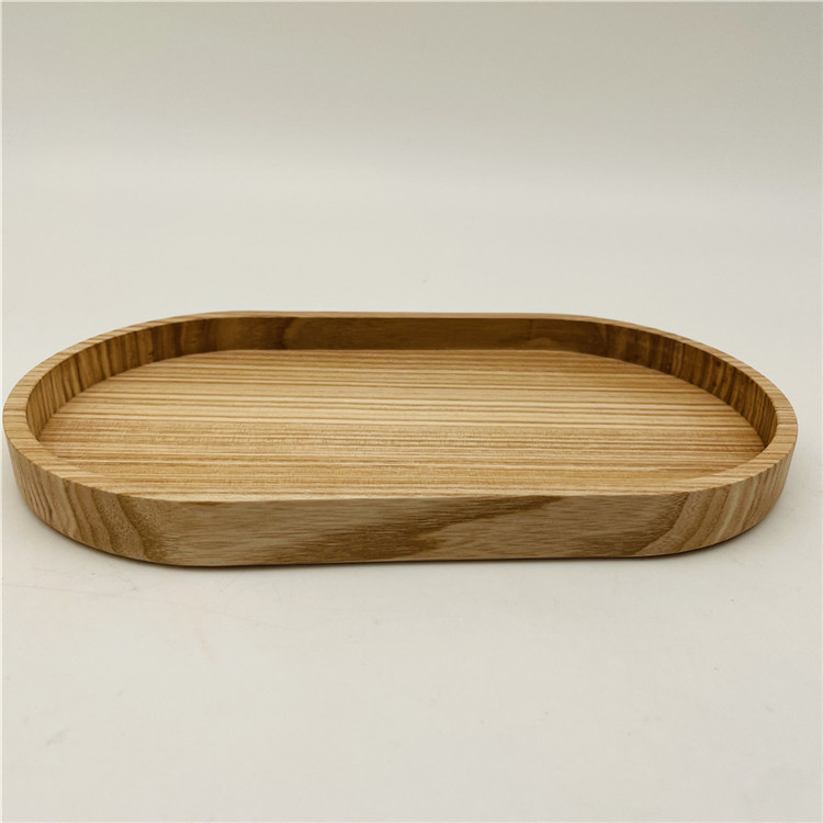 Clear Color Glass Bath Countertop Set Round Shape With Wood Parts
