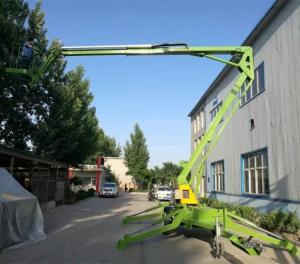 China Trailer Mounted Access Platform Articulating Boom Lift 500kg Loading wholesale
