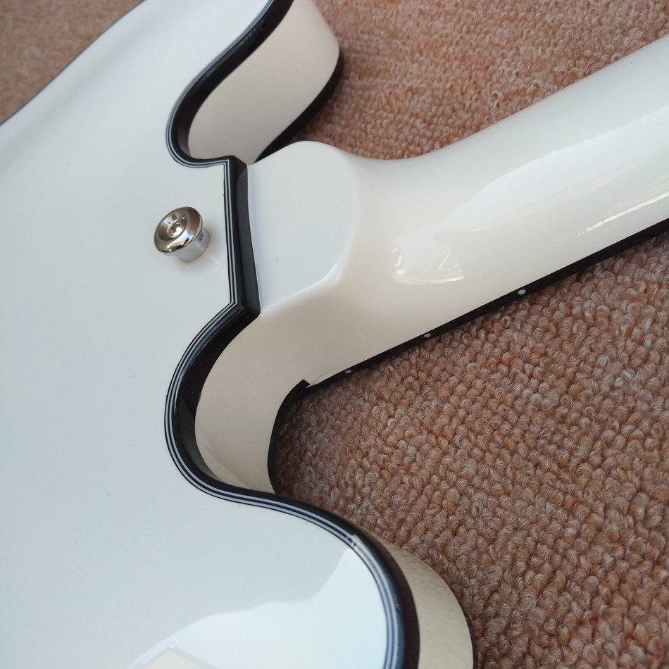 High quality hollow body jazz electric guitar, rosewood fingerboard black binding electric guitar, free shipping