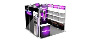 China Advertising Custom Trade Show Displays , Tension Fabric Portable Trade Show Booth wholesale