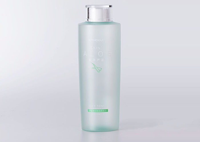 Pink 500ml Custom Cosmetic Bottles With Screw Cap Silk Screen Printing