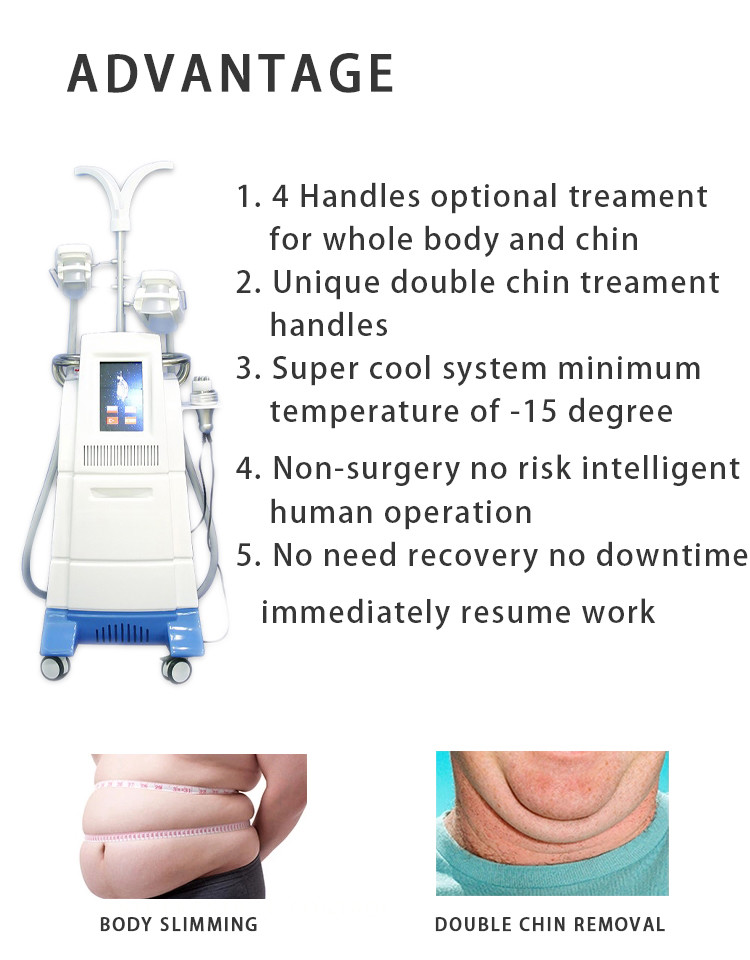 Cold Body Cryotherapy Slimming Criolipolyse 6 Hands Cool Tech Sculpting Shape Fat Freezing cryolipolysis Machine
