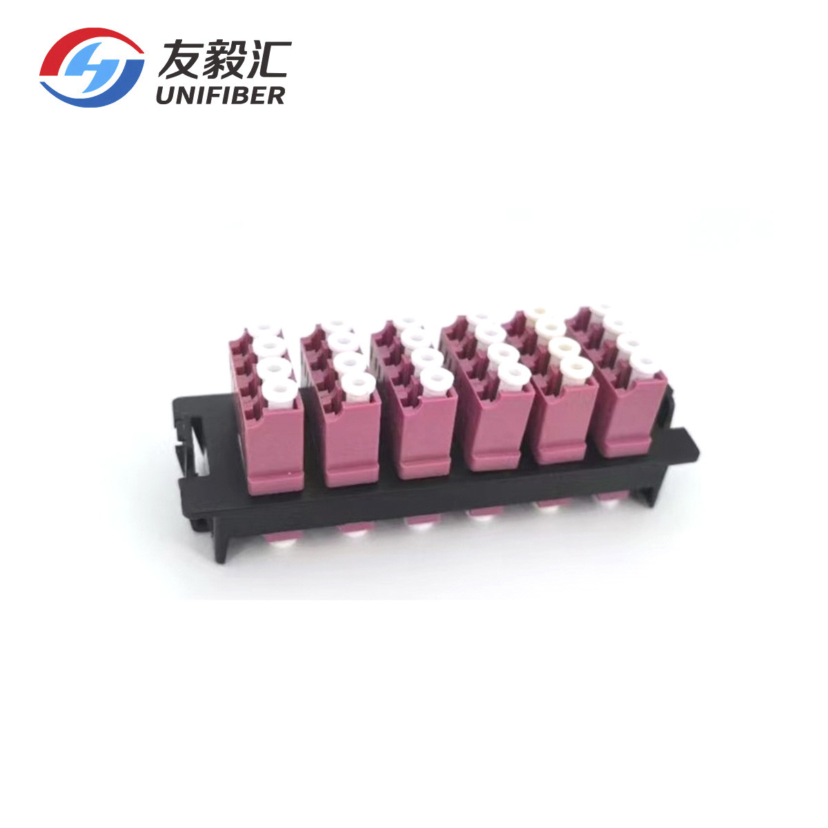 24 Fiber Adapter Panel, OS2 Single Mode, 6 x Quad LC Adapter, Ceramic Sleeve