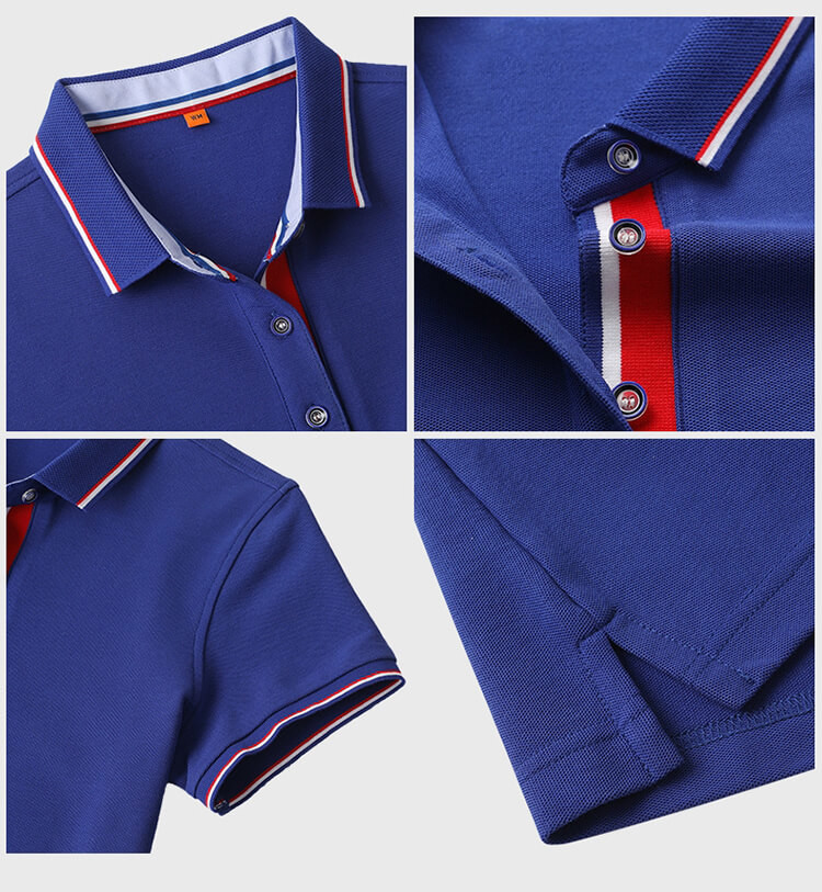 Womens Custom Work Polo Shirts Multiple Color Printed Neck Label SGS Certification