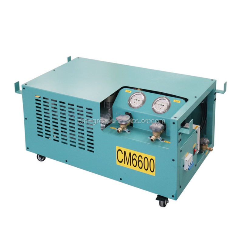 Oil Free Refrigerant Recovery Unit AC Recharge Machine 2HP R134a R410A Gas Recoery Charging Machine