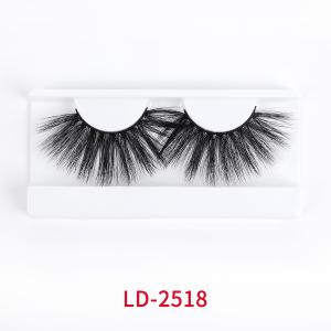 China Flexible Faux Mink Lashes , Natural Black 3d 25mm Wispy Lashes wholesale
