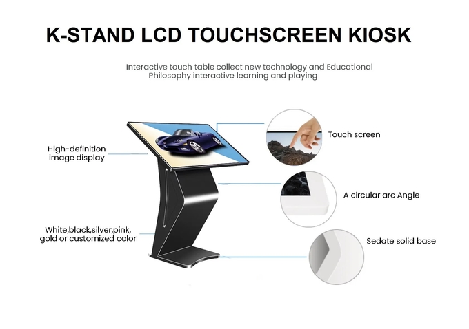All In One Interactive Self Service Kiosk 21.5 32 43 55 Inch Touch 1920 X 1080
