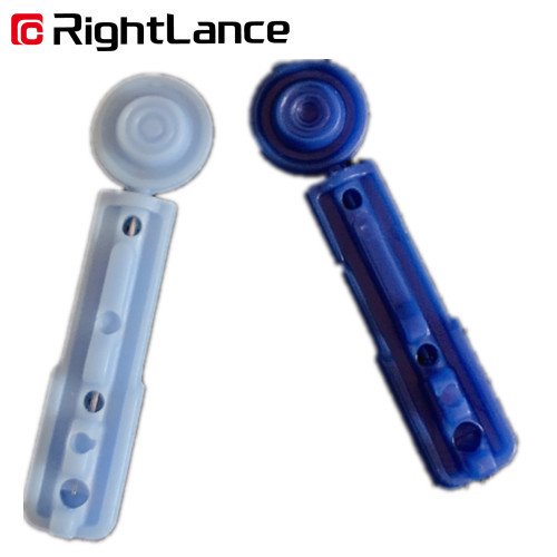 Grey Safety Cap 26 Gauge Blood Test Pricker Plastic Single Use Lancets Disposable