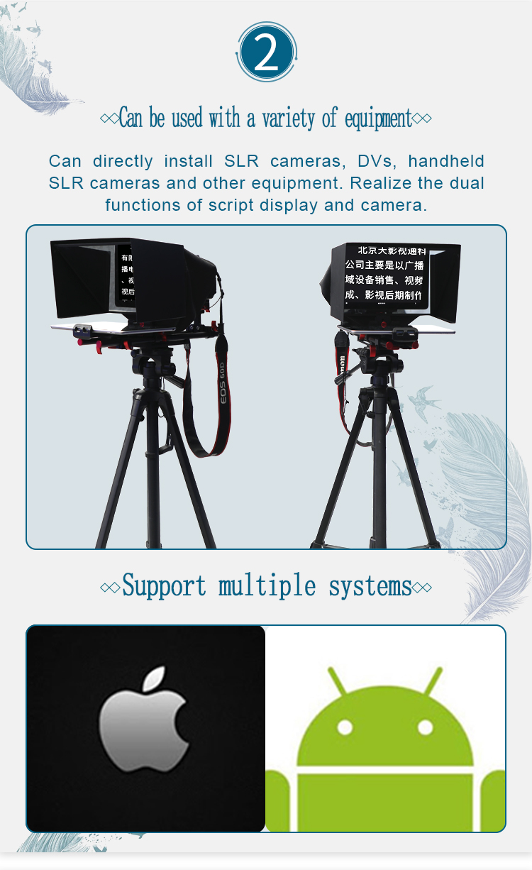 TYST Universal Portable Remote Control Prompter for Tablet/DSLR Camera Live Broadcasting