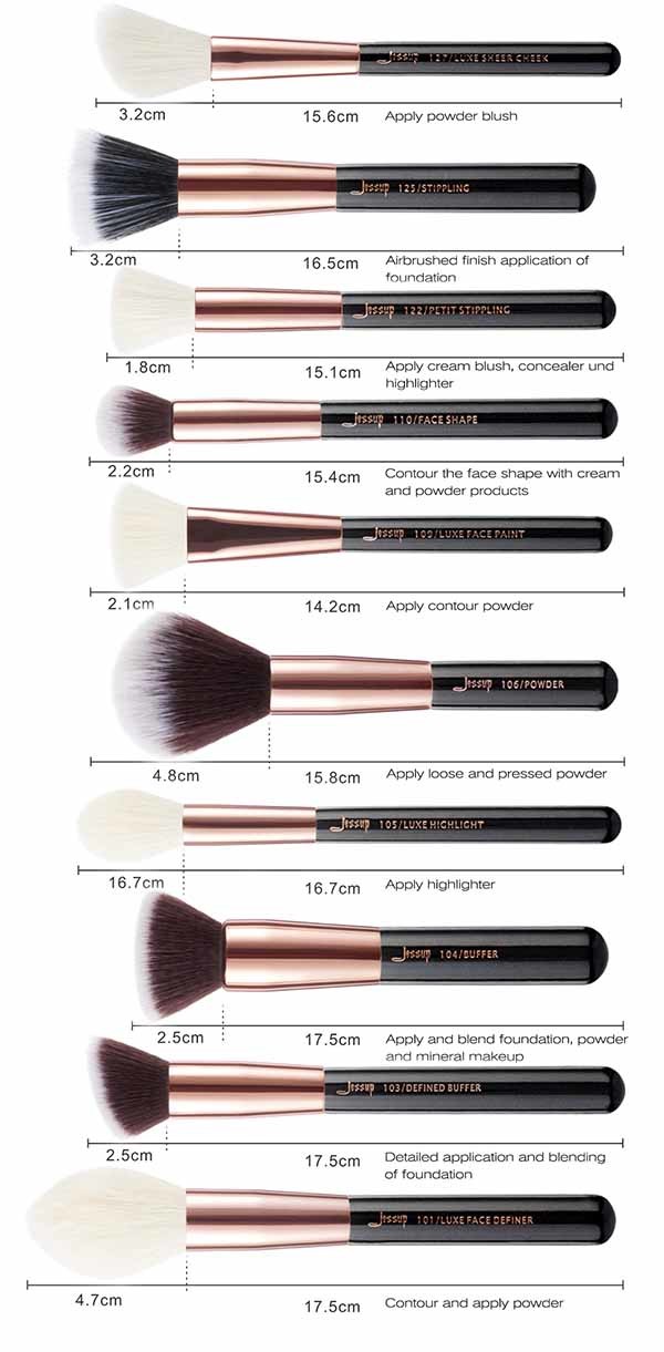 Black 25pcs 25pcs Pro Makeup Brushes Set