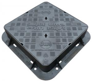 China EN124 D400 Cast Iron Manhole Cover Double Sealed Triangular Ductile Iron Manhole Cover And Frame wholesale