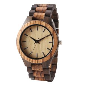 Wood Watches Men's Nature Wooden Bamboo Quartz Wrist Watch Wooden Band Men Watches
