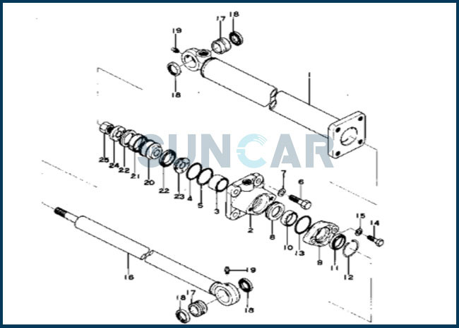 236-63-42101 2366342101 Blade Side Shift Cylinder Seal Kit For GD22H-1 KOMATSU