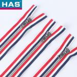 #12 Stainless Steel Zippers Customizable Metal Open End Zipper Durable