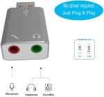480 Mbps 45mm Aluminum External USB 2.0 Audio Adapter