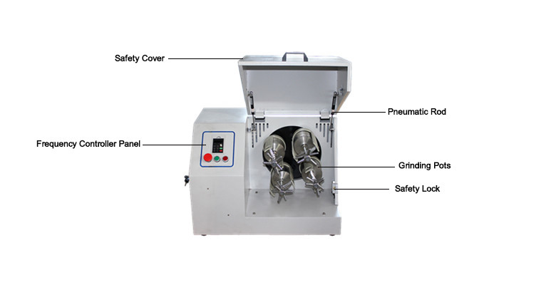 1L Horizontal Laboratory Ball Mill For Nano Scale Powder Grinding