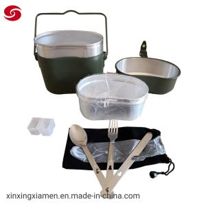 China Outdoor Military Army Aluminium Steamable Lunch Box with Handle wholesale