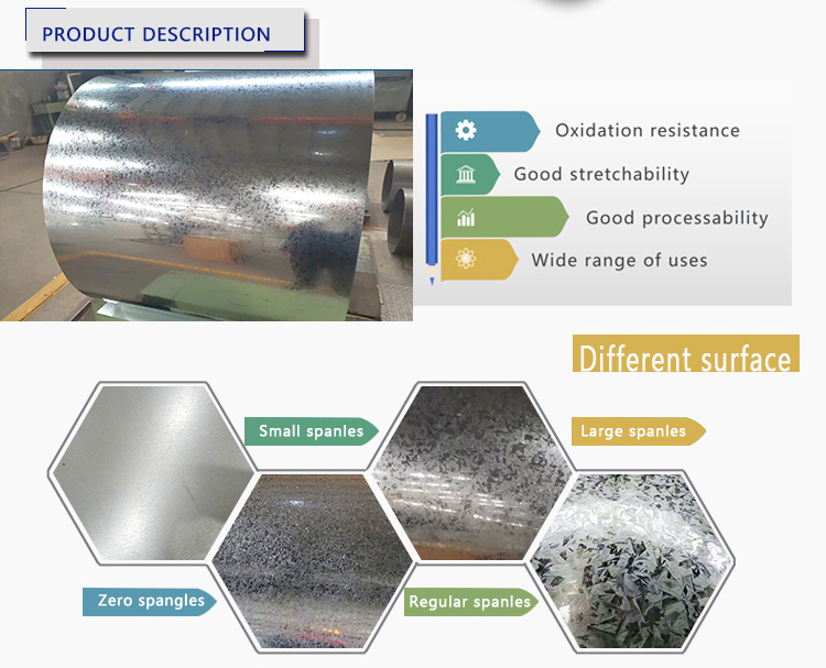 0.12mm-4.0mm Customized Thickness Galvanized Steel Iron Sheet in Roll/Coil Z30-275g Big Spangle for Pipe Production Line