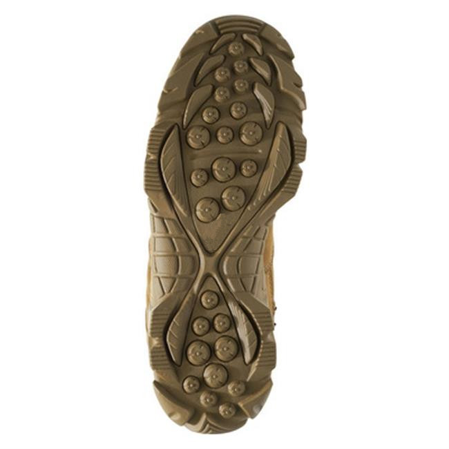 Padded Collar Anti Tear Brown Leather Tactical Boots Hot Weather