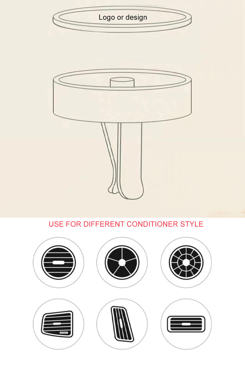 Zinc Alloy Car Air Fresheners Car Perfume Diffuser With Laser Engraving Logo
