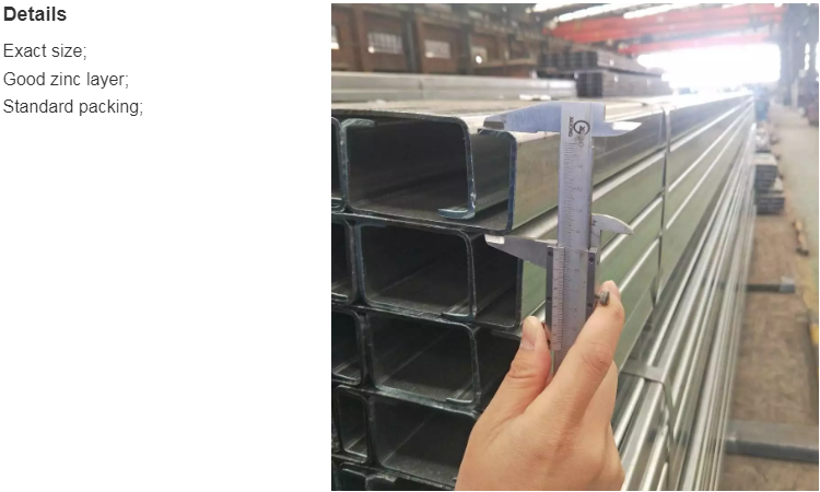 C140 SS400 Galvanized C Profile SGS Cold Rolled Steel Profiles Roof Structure