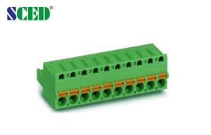 China Brass Electrical Terminal Blocks Pitch 5.08mm 300V 18A Plastic Housing wholesale