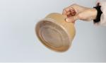 750ml Kraft Single Wall compostable large paper bowls with lid