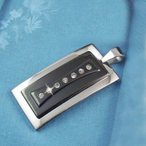 China 316L Stainless Steel Rectangle Square Shaped Necklace Pendant LPS0114 wholesale