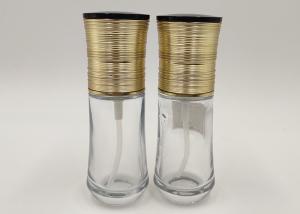 China 30ml Transparent Glass Cosmetic Bottles Portable Macrame Golden Design wholesale