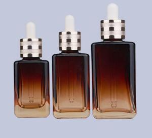 China Transparent Glass Foundation Pump Bottle 40ml 80ml Makeup Pump Dispenser wholesale