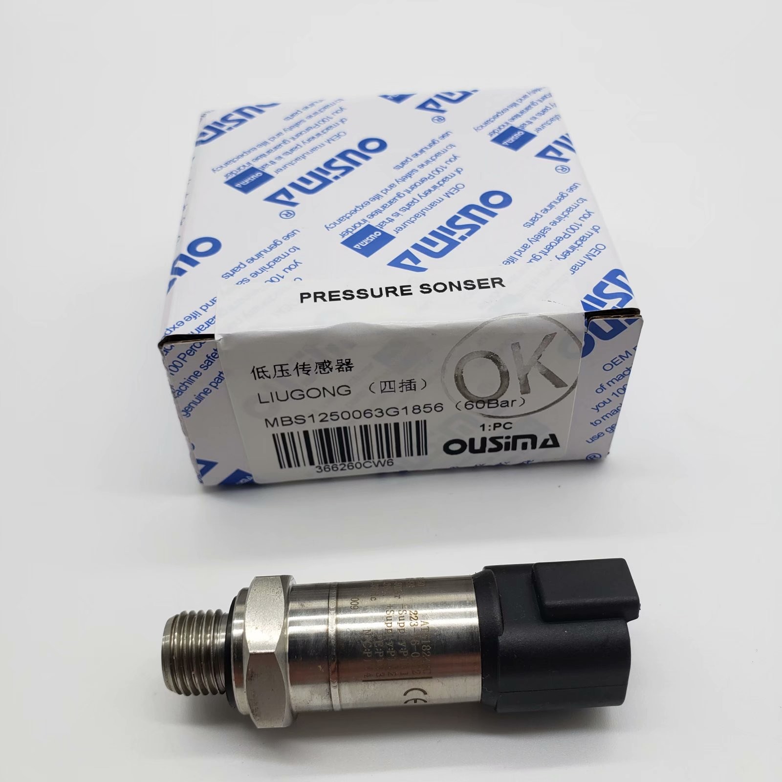 OUSIMA MBS1250063G1856 60 Bar Low Pressue Sensor For Excavato LIUGONG