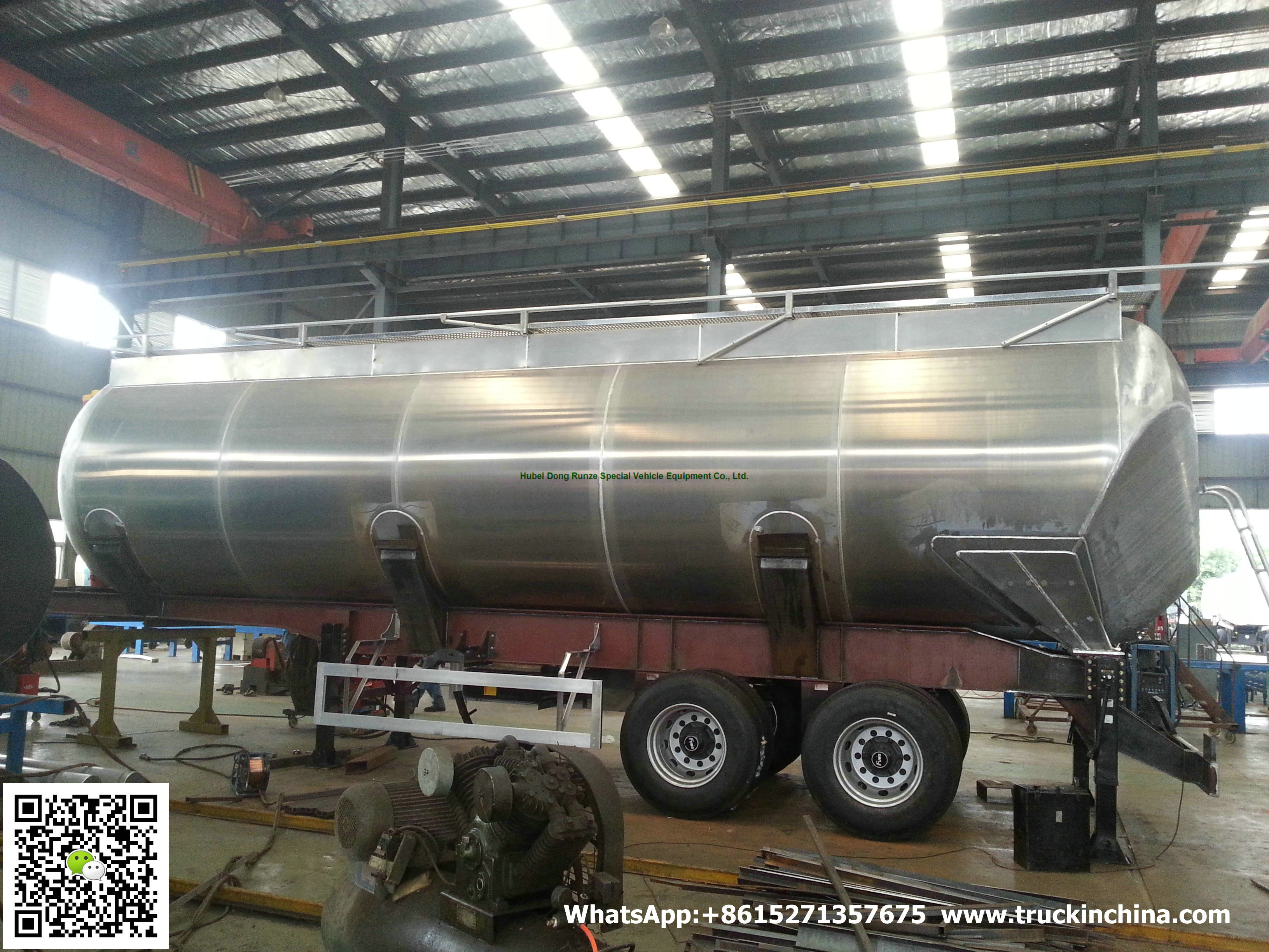 Aluminum Alloy Wheat Flour Bulk Tanker with Tipping Hydraulic Cylinder (6000USG-10000USG ）whApp:+8615271357675
