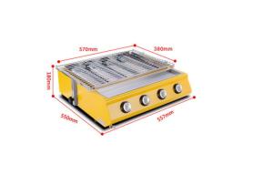China Factory Price 4 pcs burner Gas Stainless Steel ceramic smokeless bbq grill wholesale