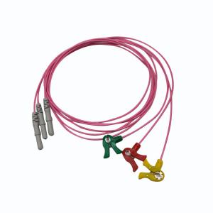 China 3Lead 5Lead Din Type IEC AHA ECG Patient Cable TPU Jacket Leadwire wholesale
