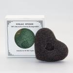 No Additives Heart Shaped Purple Konjac Sponge For Cleaning Massage