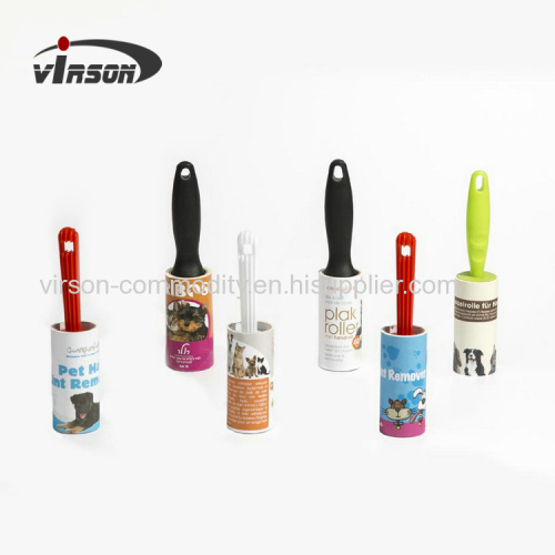 Adhesive Lint Remover Roller with spiral Cut paper