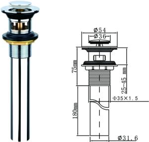 China Basin pop up waste, brass basin drainer,Specially sold well in Korea wholesale