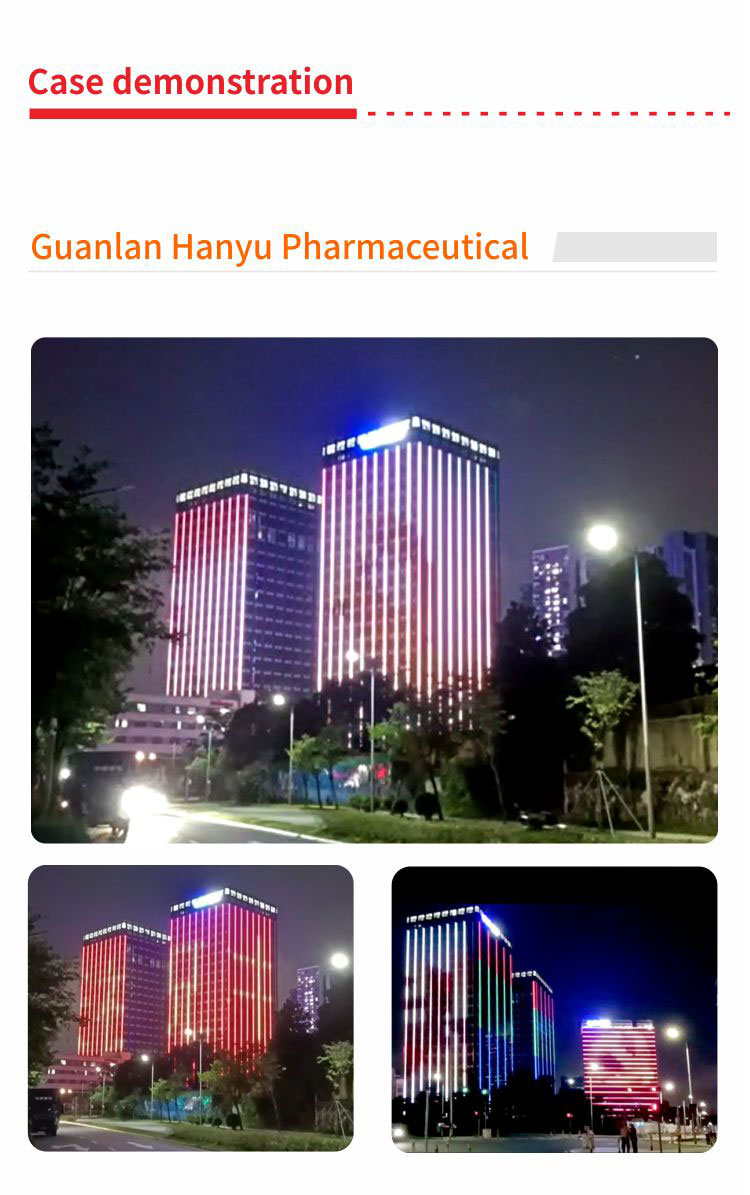 control RGB color waterproof ip68 building led curtain outdoor Led Pixel light